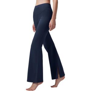 imagebaleaf Womens Fleece Lined Flare LeggingsNavy Blue