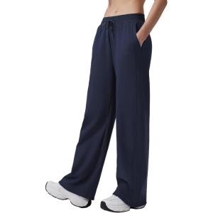 imagebaleaf Womens Wide Leg Fleece Lined PantsNavy Blue