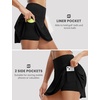 image:imagebaleaf 14 Tennis Skirt for Women Golf Skorts with Shorts Pockets High Waisted Athletic Workout Running SkirtsBlack