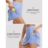 image:imagebaleaf 14 Tennis Skirt for Women Golf Skorts with Shorts Pockets High Waisted Athletic Workout Running SkirtsLight Blue
