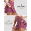 image:imagebaleaf 14 Tennis Skirt for Women Golf Skorts with Shorts Pockets High Waisted Athletic Workout Running SkirtsRose Red