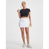 image:imagebaleaf 14 Tennis Skirt for Women Golf Skorts with Shorts Pockets High Waisted Athletic Workout Running SkirtsWhite