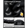 image:imagebaleaf Half Zip UPF50 Rash Guard for Women Long Sleeve Sun Protection Swim Shirts Quick Dry Swimsuits Top with Thumb HoleBlack