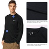 image:imagebaleaf Mens UPF 50 Sun Protection Shirts Long Sleeve Rash Guard Quick Dry 4Way Stretch for Fishing Swimming Surfing01black