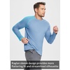 image:imagebaleaf Mens UPF 50 Sun Protection Shirts Long Sleeve Rash Guard Quick Dry 4Way Stretch for Fishing Swimming Surfing01blue Heather