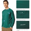 image:imagebaleaf Mens UPF 50 Sun Protection Shirts Long Sleeve Rash Guard Quick Dry 4Way Stretch for Fishing Swimming Surfing01emerald
