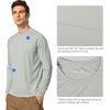 image:imagebaleaf Mens UPF 50 Sun Protection Shirts Long Sleeve Rash Guard Quick Dry 4Way Stretch for Fishing Swimming Surfing01gray