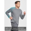 image:imagebaleaf Mens UPF 50 Sun Protection Shirts Long Sleeve Rash Guard Quick Dry 4Way Stretch for Fishing Swimming Surfing01grey Heather
