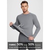 image:imagebaleaf Mens UPF 50 Sun Protection Shirts Long Sleeve Rash Guard Quick Dry 4Way Stretch for Fishing Swimming Surfing01grey Heather