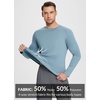 image:imagebaleaf Mens UPF 50 Sun Protection Shirts Long Sleeve Rash Guard Quick Dry 4Way Stretch for Fishing Swimming Surfing01light Blue Heather