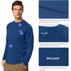 image:imagebaleaf Mens UPF 50 Sun Protection Shirts Long Sleeve Rash Guard Quick Dry 4Way Stretch for Fishing Swimming Surfing01ocean Blue