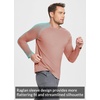 image:imagebaleaf Mens UPF 50 Sun Protection Shirts Long Sleeve Rash Guard Quick Dry 4Way Stretch for Fishing Swimming Surfing01orange Red Heather