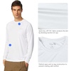 image:imagebaleaf Mens UPF 50 Sun Protection Shirts Long Sleeve Rash Guard Quick Dry 4Way Stretch for Fishing Swimming Surfing01white