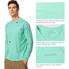 image:imagebaleaf Mens UPF 50 Sun Protection Shirts Long Sleeve Rash Guard Quick Dry 4Way Stretch for Fishing Swimming Surfing02beach Glass