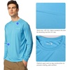 image:imagebaleaf Mens UPF 50 Sun Protection Shirts Long Sleeve Rash Guard Quick Dry 4Way Stretch for Fishing Swimming Surfing2 Packblue