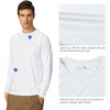 image:imagebaleaf Mens UPF 50 Sun Protection Shirts Long Sleeve Rash Guard Quick Dry 4Way Stretch for Fishing Swimming Surfing2 Packwhite