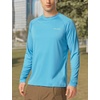 image:imagebaleaf Mens UPF 50 Sun Protection Shirts Long Sleeve Rash Guard Quick Dry 4Way Stretch for Fishing Swimming SurfingBlue