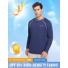 image:imagebaleaf Mens UPF 50 Sun Protection Shirts Long Sleeve Rash Guard Quick Dry 4Way Stretch for Fishing Swimming SurfingCerulean Trace
