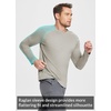 image:imagebaleaf Mens UPF 50 Sun Protection Shirts Long Sleeve Rash Guard Quick Dry 4Way Stretch for Fishing Swimming SurfingKhaki