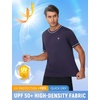 image:imagebaleaf Mens UPF 50 Sun Protection Shirts UV SPF Short Sleeve TShirts Rash Guard Quick Dry Lightweight Hiking AthleticNavy Blue02