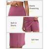 image:imagebaleaf Womens 20 Knee Length Skorts with 4 Pockets Golf Skort for Women UPF50 High Waisted Athletic Tennis Causal SkirtRose Red