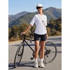 image:imagebaleaf Womens Cycling Jersey Half Sleeve Bike Shirts Quick Dry Half Zip Biking Tops UPF 50 Pockets Workout Runing HikingWhite