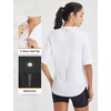 image:imagebaleaf Womens Cycling Jersey Half Sleeve Bike Shirts Quick Dry Half Zip Biking Tops UPF 50 Pockets Workout Runing HikingWhite