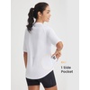 image:imagebaleaf Womens Cycling Jersey Half Sleeve Bike Shirts Quick Dry Half Zip Biking Tops UPF 50 Pockets Workout Runing HikingWhite
