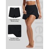 image:imagebaleaf Womens High Waisted 14 Swim Skirts Boxer Liner Quick Dry Tennis Skirt Bathing Suit Split Swimsuit Bottom with PocketBlack