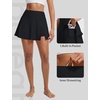 image:imagebaleaf Womens High Waisted 14 Swim Skirts Boxer Liner Quick Dry Tennis Skirt Bathing Suit Split Swimsuit Bottom with PocketBlack