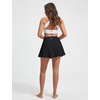 image:imagebaleaf Womens High Waisted 14 Swim Skirts Boxer Liner Quick Dry Tennis Skirt Bathing Suit Split Swimsuit Bottom with PocketBlack