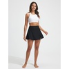 image:imagebaleaf Womens High Waisted 14 Swim Skirts Boxer Liner Quick Dry Tennis Skirt Bathing Suit Split Swimsuit Bottom with PocketBlack