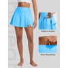 image:imagebaleaf Womens High Waisted 14 Swim Skirts Boxer Liner Quick Dry Tennis Skirt Bathing Suit Split Swimsuit Bottom with PocketBlue