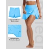 image:imagebaleaf Womens High Waisted 14 Swim Skirts Boxer Liner Quick Dry Tennis Skirt Bathing Suit Split Swimsuit Bottom with PocketBlue
