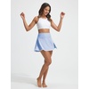 image:imagebaleaf Womens High Waisted 14 Swim Skirts Boxer Liner Quick Dry Tennis Skirt Bathing Suit Split Swimsuit Bottom with PocketLight Blue