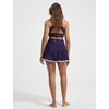 image:imagebaleaf Womens High Waisted 14 Swim Skirts Boxer Liner Quick Dry Tennis Skirt Bathing Suit Split Swimsuit Bottom with PocketNavy Blue