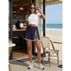 image:imagebaleaf Womens High Waisted 14 Swim Skirts Boxer Liner Quick Dry Tennis Skirt Bathing Suit Split Swimsuit Bottom with PocketNavy Blue