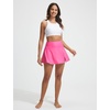 image:imagebaleaf Womens High Waisted 14 Swim Skirts Boxer Liner Quick Dry Tennis Skirt Bathing Suit Split Swimsuit Bottom with PocketPink