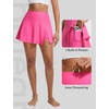 image:imagebaleaf Womens High Waisted 14 Swim Skirts Boxer Liner Quick Dry Tennis Skirt Bathing Suit Split Swimsuit Bottom with PocketPink