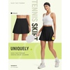 image:imagebaleaf Womens Tennis Skirts 14 High Waisted Golf Athletic Skorts with Shorts Pockets A Line Pickleball Casual SkirtBlack