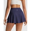 image:imagebaleaf Womens Tennis Skirts Double Ruffle Athletic Pleated Skirt with 2 Pockets High Waisted Tummy Control Golf SkortsNavy Blue
