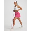 image:imagebaleaf Womens Tennis Skirts Double Ruffle Athletic Pleated Skirt with 2 Pockets High Waisted Tummy Control Golf SkortsPink