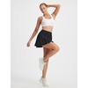 image:imagebaleaf Womens Tennis Skirts High Waisted Golf Skorts with Pockets Side Pleated Slit ALine Athletic Pickleball SkirtsBlack