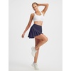 image:imagebaleaf Womens Tennis Skirts High Waisted Golf Skorts with Pockets Side Pleated Slit ALine Athletic Pickleball SkirtsNavy Blue