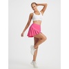 image:imagebaleaf Womens Tennis Skirts High Waisted Golf Skorts with Pockets Side Pleated Slit ALine Athletic Pickleball SkirtsPink