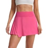 image:imagebaleaf Womens Tennis Skirts High Waisted Golf Skorts with Pockets Side Pleated Slit ALine Athletic Pickleball SkirtsPink