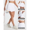 image:imagebaleaf Womens Tennis Skirts High Waisted Golf Skorts with Pockets Side Pleated Slit ALine Athletic Pickleball SkirtsWhite