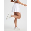 image:imagebaleaf Womens Tennis Skirts High Waisted Golf Skorts with Pockets Side Pleated Slit ALine Athletic Pickleball SkirtsWhite