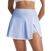 image:imagebaleaf Womens High Waisted 14 Swim Skirts Boxer Liner Quick Dry Tennis Skirt Bathing Suit Split Swimsuit Bottom with PocketLight Blue