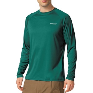 image:imagebaleaf Mens UPF 50 Sun Protection Shirts Long Sleeve Rash Guard Quick Dry 4Way Stretch for Fishing Swimming Surfing01emerald